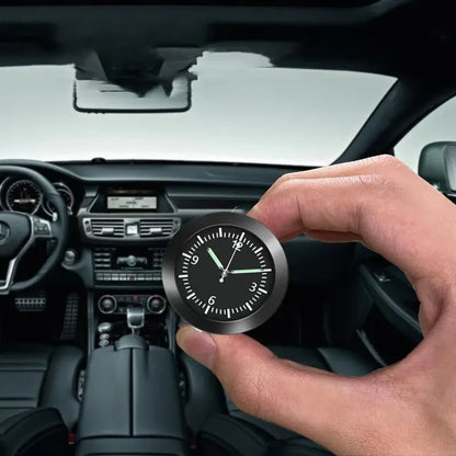 Luminous Car Clock - Stick-On Quartz Watch for Dashboard/Boat/Bike