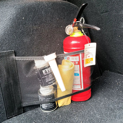 Universal Car Storage Net - Elastic Mesh Organizer for Back Seat & Trunk with Magic Sticker Installation