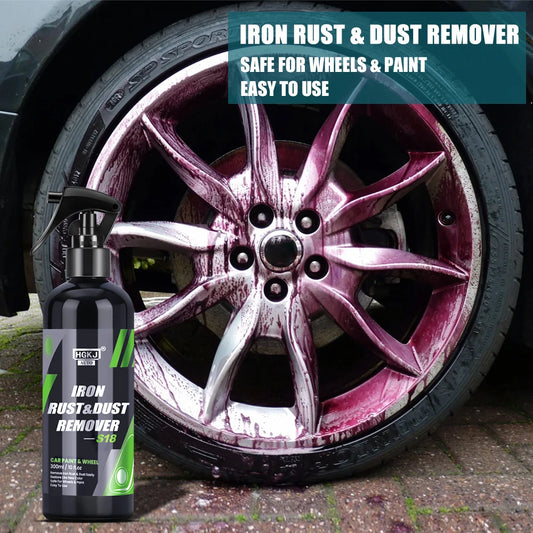 Professional Iron Particle Remover Spray - Advanced Rust & Brake Dust Cleaner for Car Paint & Wheels