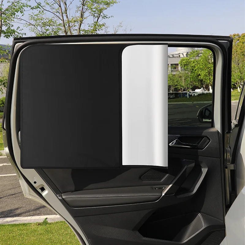 Car Side Window Sun Shade Curtains - Magnetic UV Protection 2pcs
