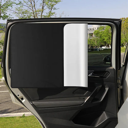 Car Side Window Sun Shade Curtains - Magnetic UV Protection 2pcs
