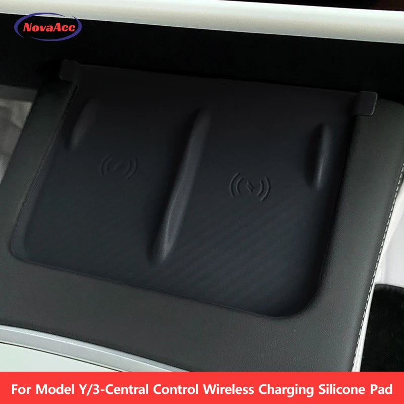 NovaAcc Silicone Wireless Charging Pad - Tesla Model 3 Y 2021-2023