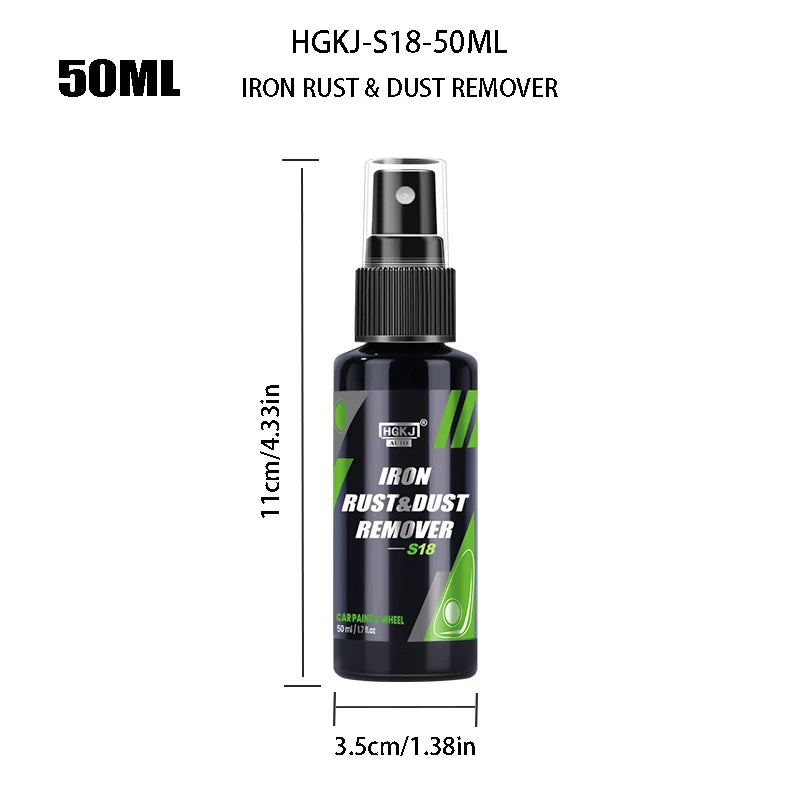 Professional Iron Particle Remover Spray - Advanced Rust & Brake Dust Cleaner for Car Paint & Wheels