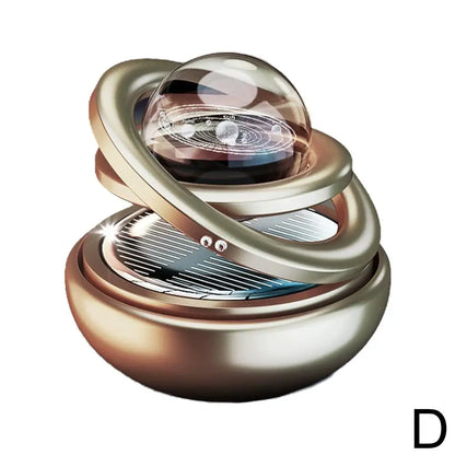 Solar Power Car Air Freshener - Rotating Aromatherapy Diffuser Ornament