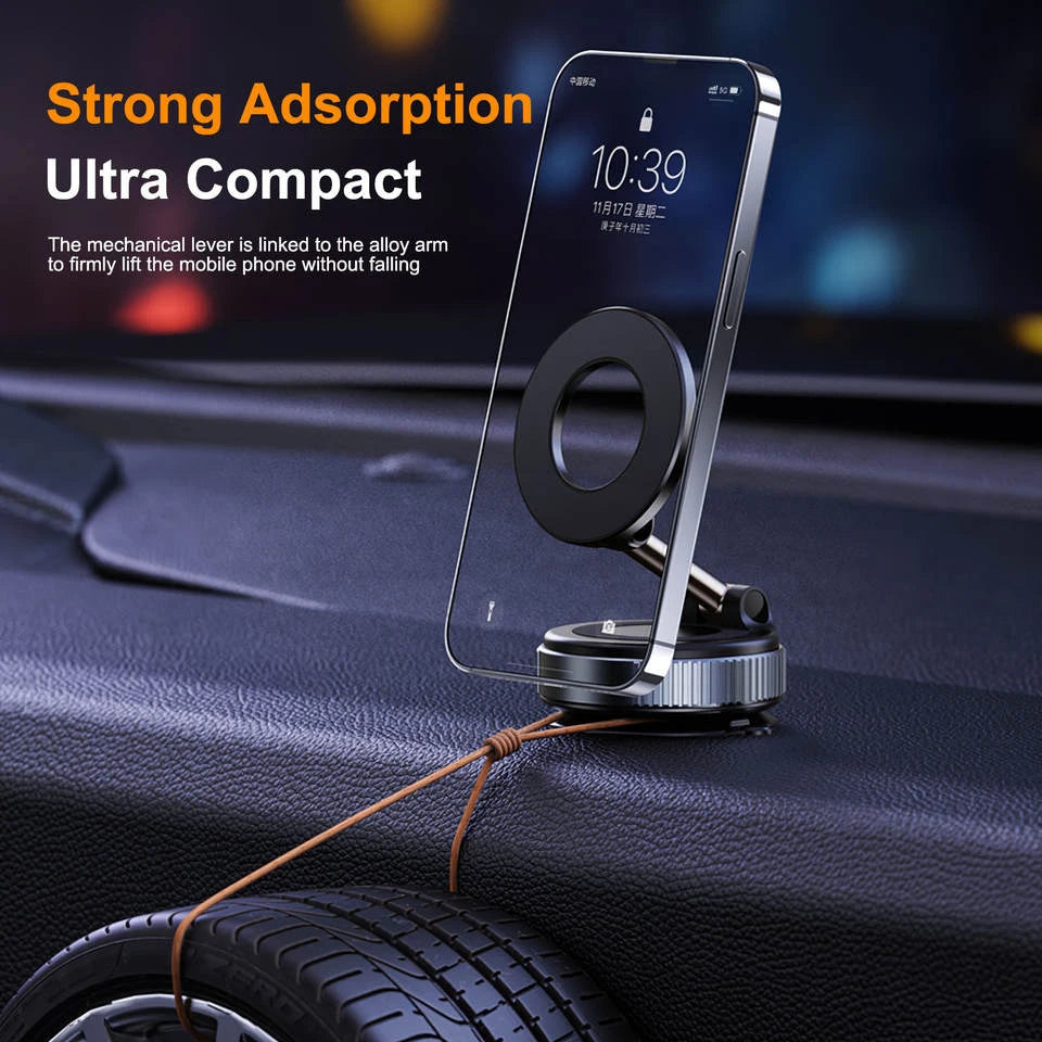 Foldable Vacuum Magnetic Car Phone Holder 2025 - Suction Cup Navigation Mount