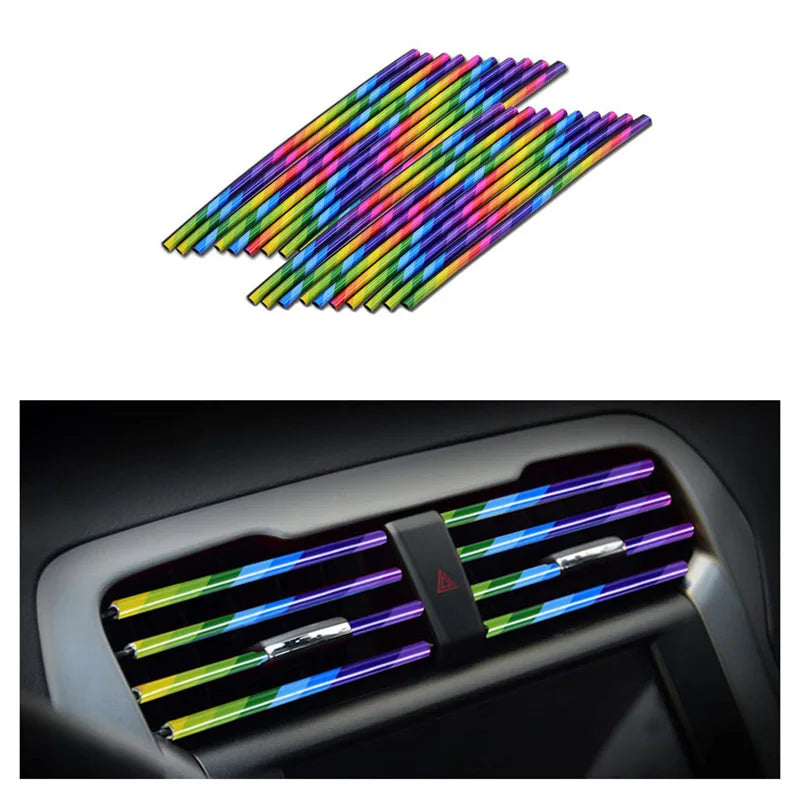Car Air Vent Grille Decoration Trim Sticker - U Style AC Outlet Strip