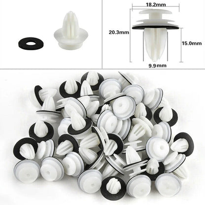 BMW Door Panel Clips 50PCS - Fastener Rivets with Seal Ring for E34 E36 E38 E39 E46