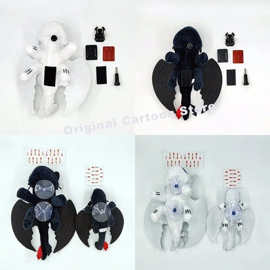 Black Flying Dragon Car Roof Toy - 20CM Plush Decoration Ornament
