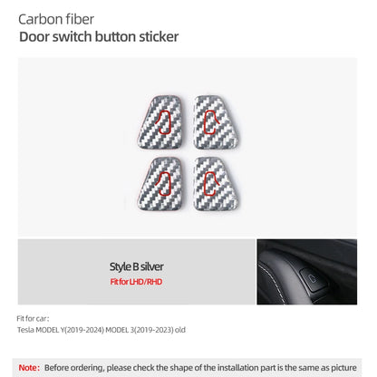 Tesla Model Y Juniper Model 3 Highland Carbon Door Switch Trim B silver model y CHINA