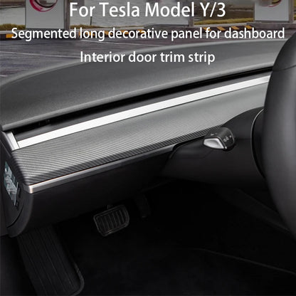 Tesla Model 3 Y Dashboard Trim Strip - Carbon Fiber ABS