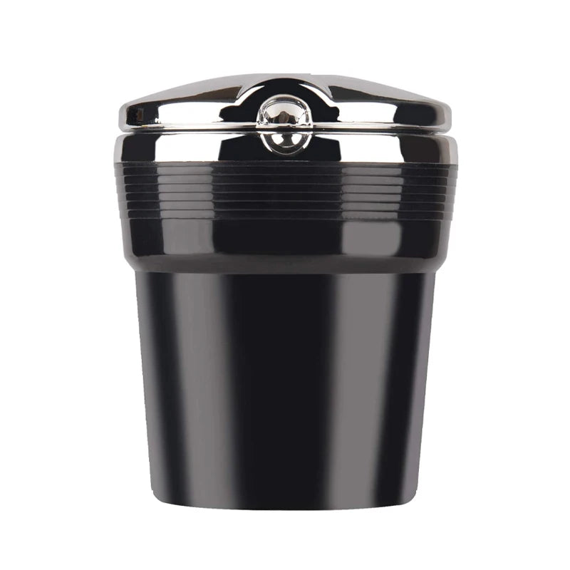 Car Ashtray & Garbage Can with LED Light - Multi-Function Cover