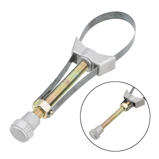 Car Oil Filter Removal Tool - Adjustable 60-120mm Steel Strap Wrench