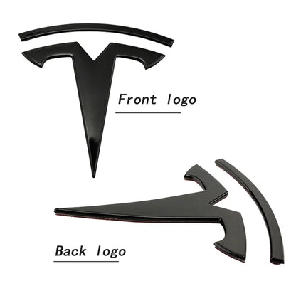 Tesla Logo Badge - Front Hood & Rear Trunk Emblem for Model 3/Y