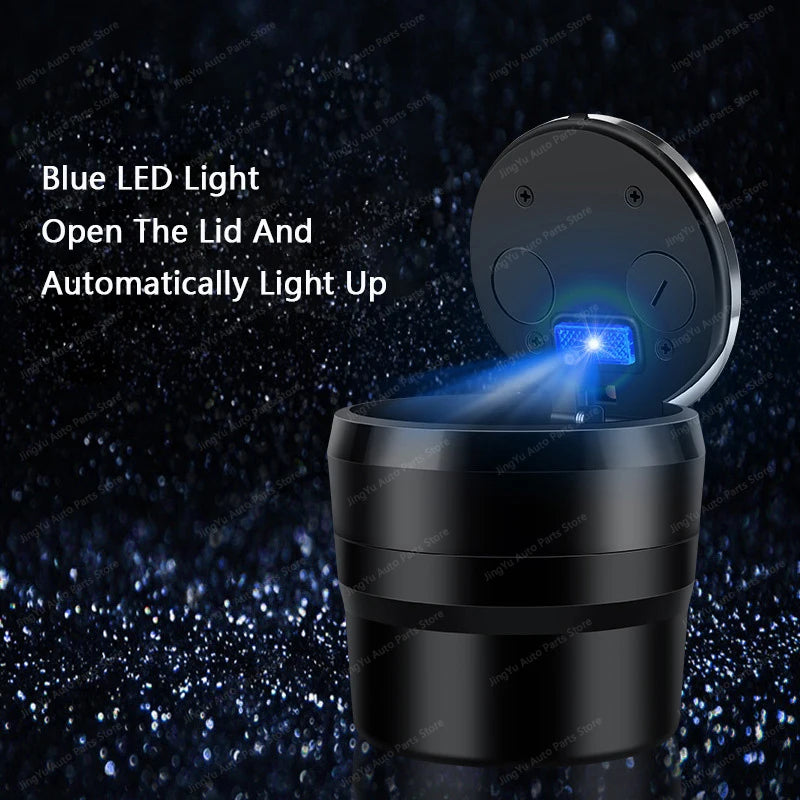 Portable Luminous Car Ashtray - Alpine Ceramic Liner