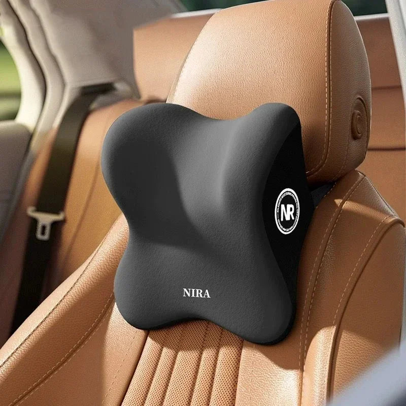 Memory Foam Car Headrest Lumbar Cushion - Universal Comfort Pillow