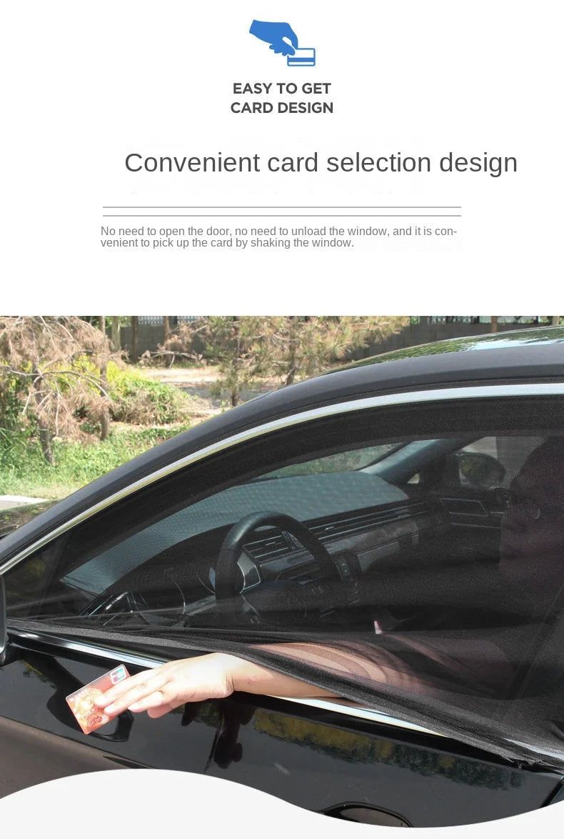 Car Rear Side Window Sunshade - 2pcs UV Mesh Mosquito Protection