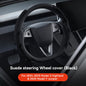 Tesla Model 3/Y Highland Juniper Carbon Fiber Steering Wheel Cover - Premium Leather