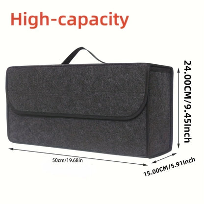 Car Trunk Organizer - Anti-Slip Felt Cloth Storage Bag Compartment Boot Organizer