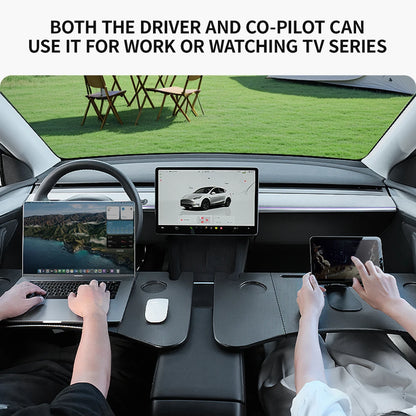 Tesla Steering Wheel Laptop Tray - Portable Office Desk for Model S/3/X/Y Highland Juniper