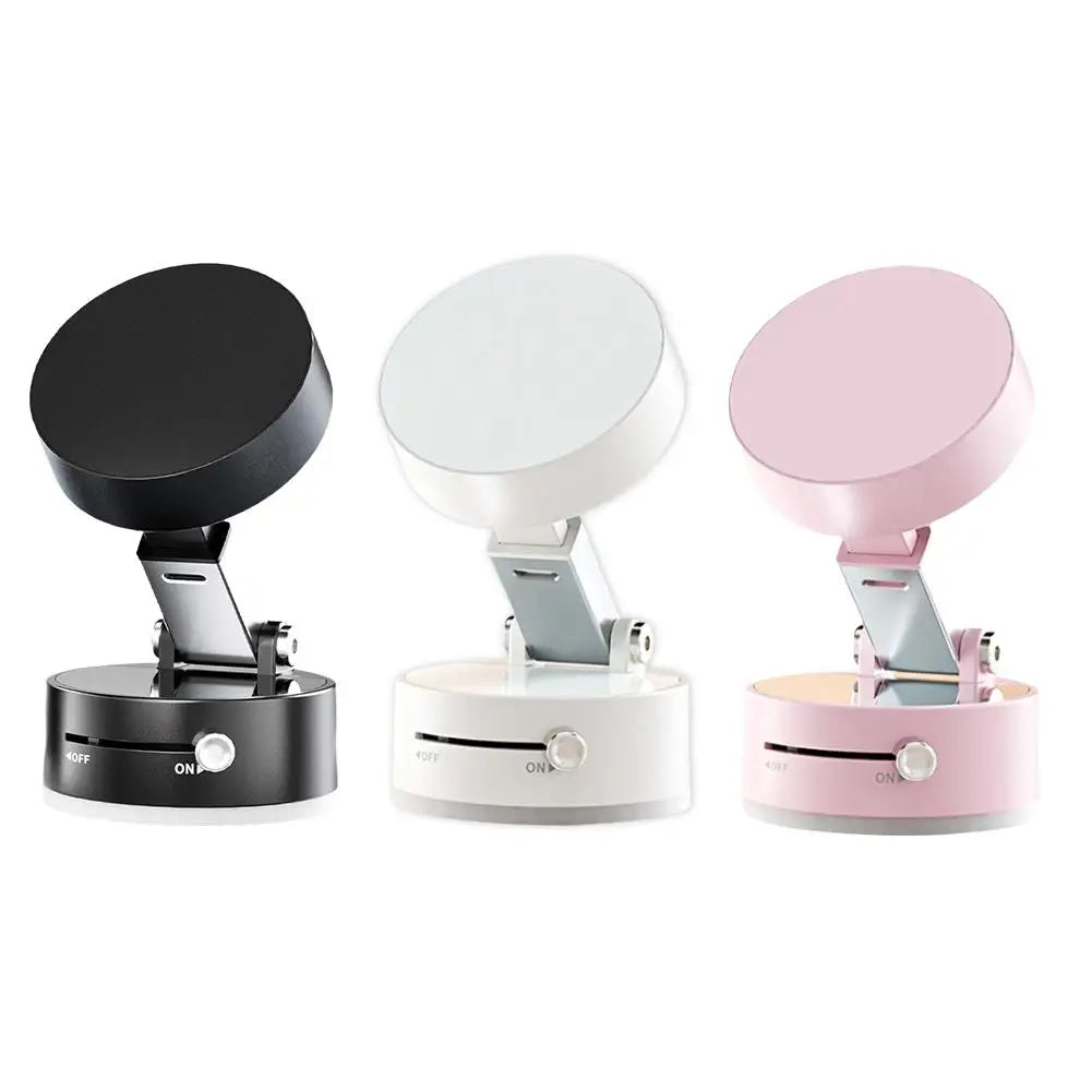 Premium Magnetic Car Phone Holder - Double-Sided Suction Cup Mount with 360° Rotation & Foldable Design