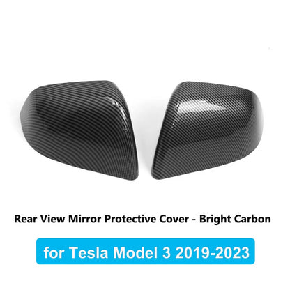 Tesla Model 3 Highland Carbon Fiber Mirror Covers - ABS Light Carbon