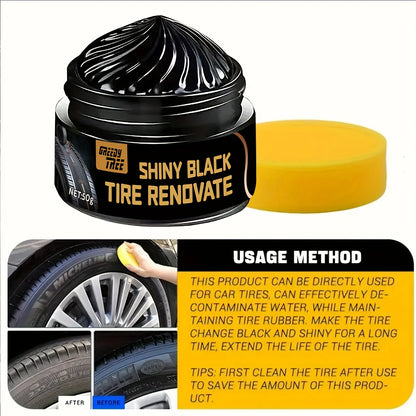 Tire Shine & Plastic Repair Paste - UV Protection 5-Minute Fix