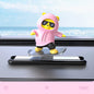 Car Dashboard Decoration - Skateboard Bear Magnetic Parking Plate