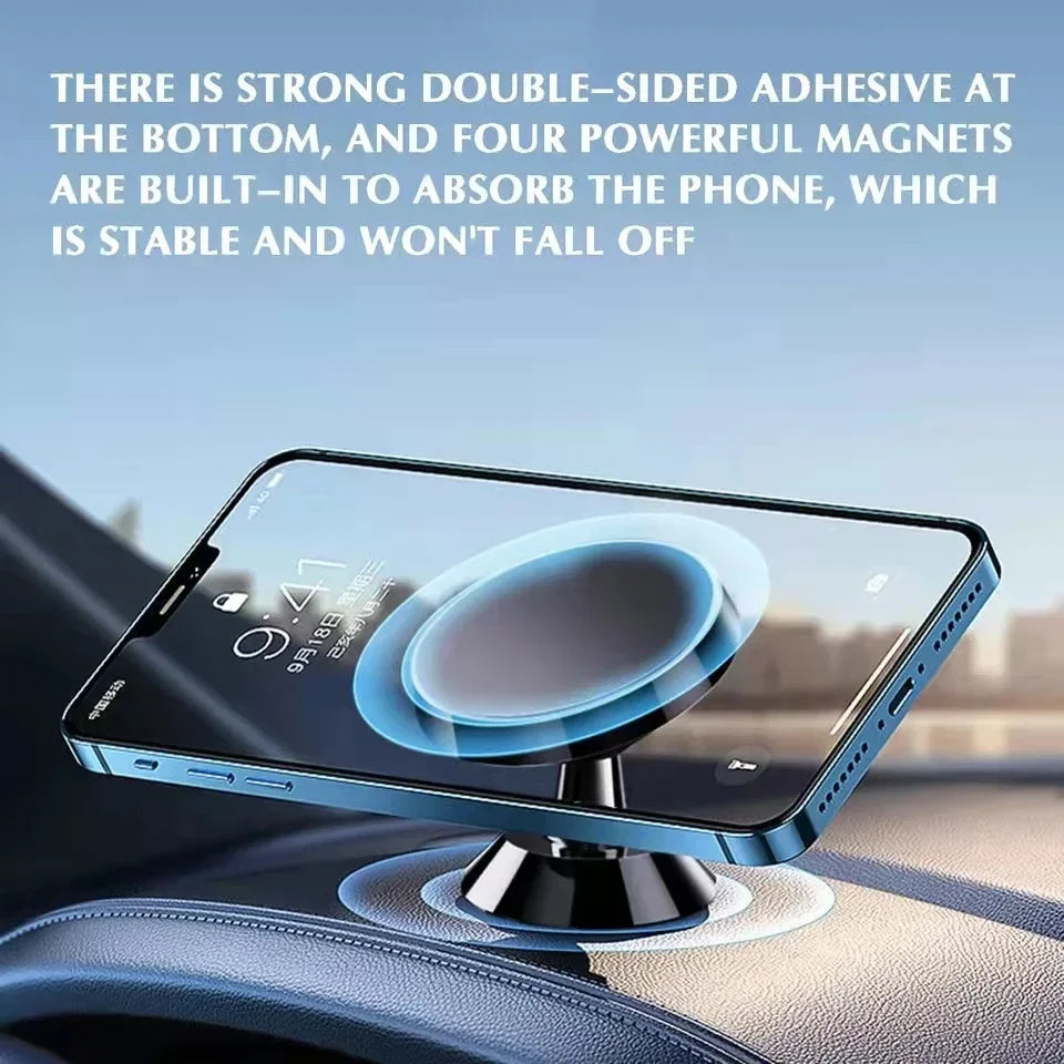 Magnetic Car Phone Holder - Universal Mount for iPhone Samsung GPS Support