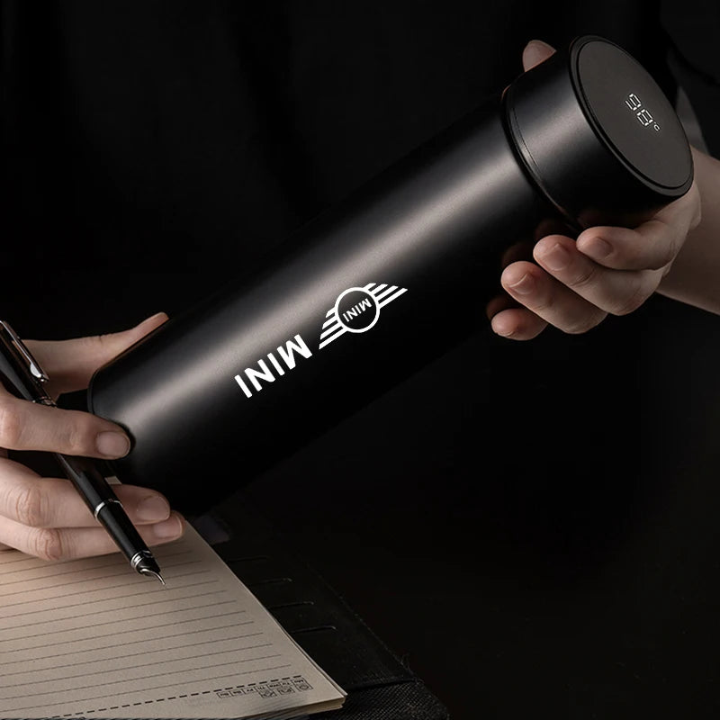500ml Smart Thermos Bottle Mini Cooper Logo - JCW Works