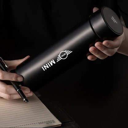 500ml Smart Thermos Bottle Mini Cooper Logo - JCW Works