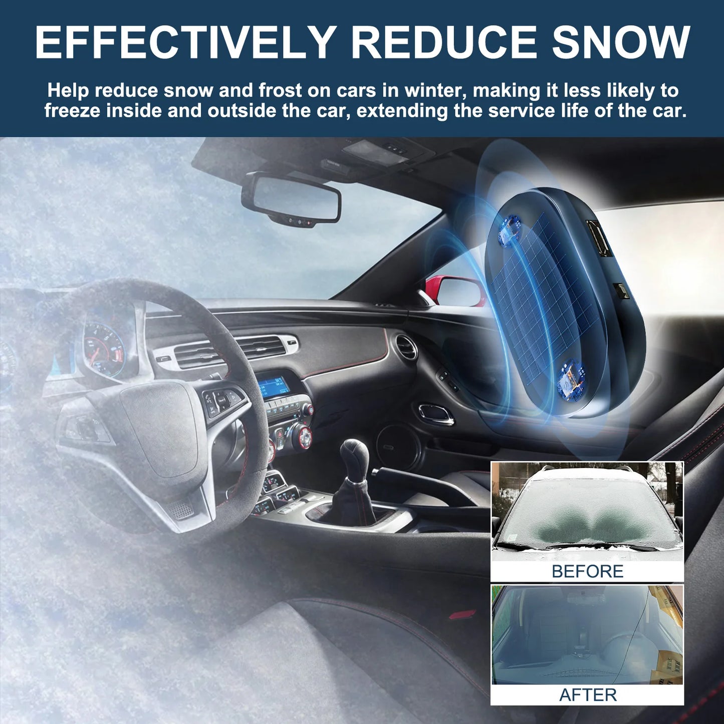Car Solar Antifreeze Device - Windshield Deicer Snow Removal Tool