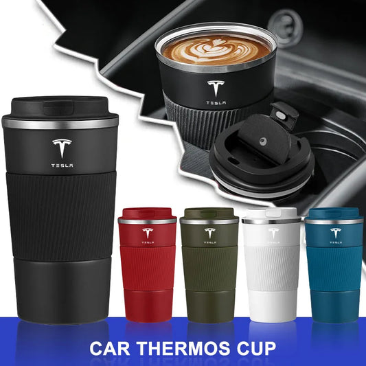 Tesla Stainless Steel Thermal Mug - Coffee Cup for Model 3/S/X/Y Cybertruck