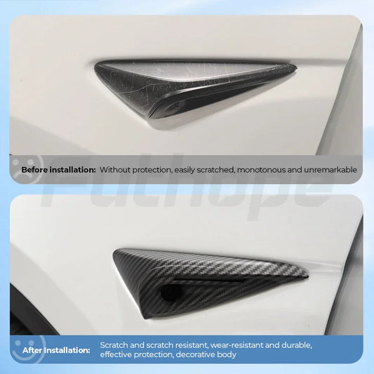 Tesla Model 3 Highland Yan Kamera Koruyucu Kapak - HW4.0 Parlak Siyah