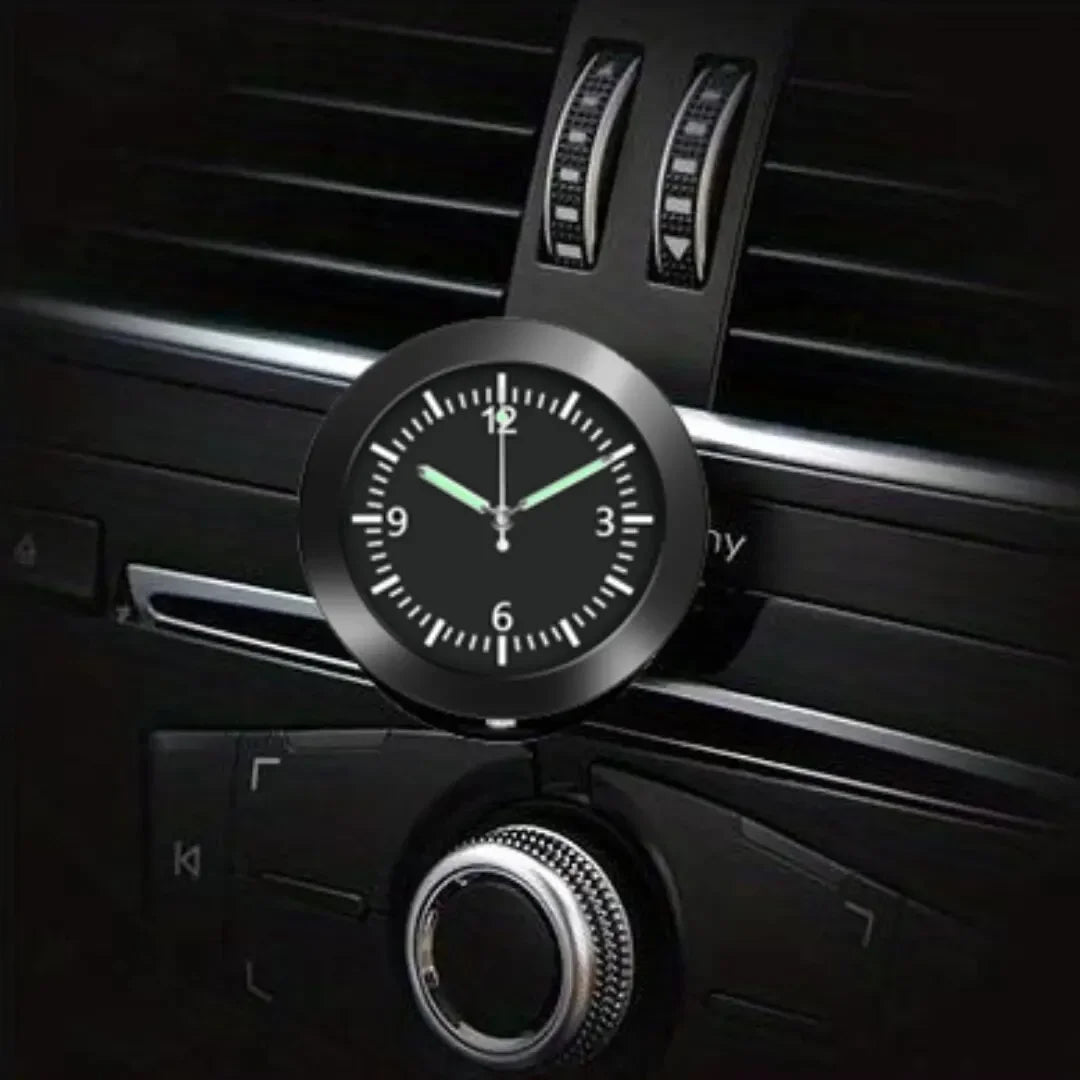 Luminous Car Clock - Stick-On Quartz Watch for Dashboard/Boat/Bike