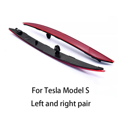 Tesla Model 3/Y/X/S Rear Bumper Reflector - Red Lens Light Cover Model S a pair