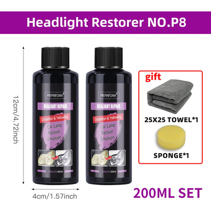 Professional Headlight Restoration Kit - Remove Oxidation & Polish Headlamps