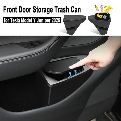 Tesla Model Y Juniper Front Door Storage - Multi-Functional Trash Can 2025