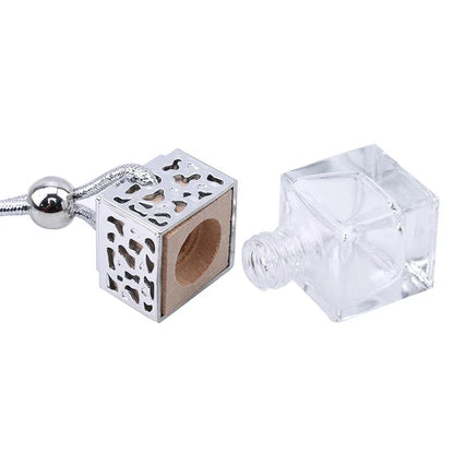 Car Air Freshener Perfume Bottle Pendant - Essential Oils Glass