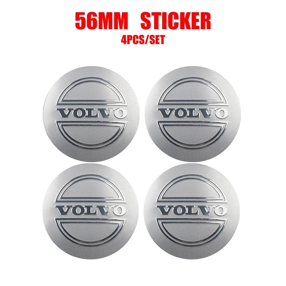 Volvo Wheel Center Stickers 56mm - Hub Cap Decals for R-Design Models