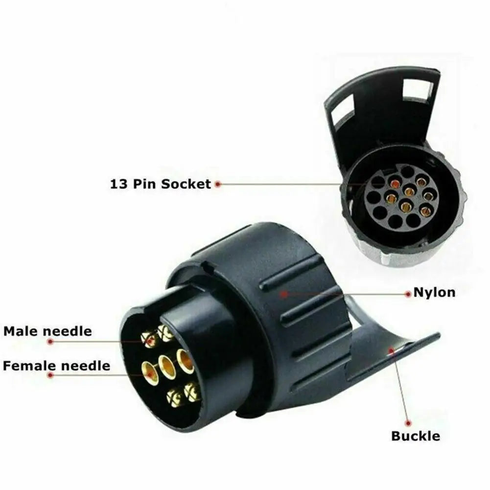 7 Pin to 13 Pin Trailer Adapter Waterproof Towbar Connector