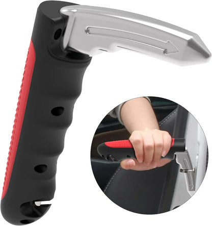 Car Door Assist Handle 2-in-1 - Multi-Function Window Breaker Support