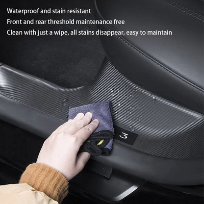 Tesla Model 3/Y Door Sill Protector - Anti-Kick Threshold Strip Guard