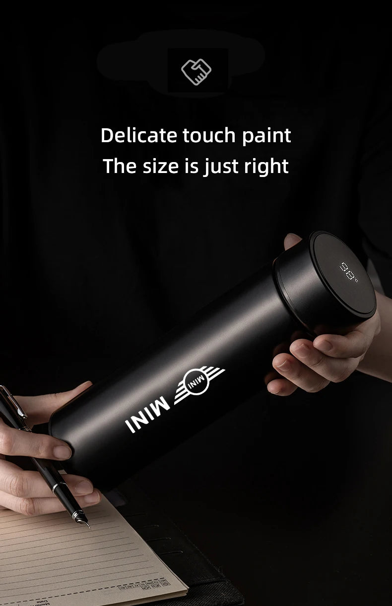 500ml Smart Thermos Bottle Mini Cooper Logo - JCW Works