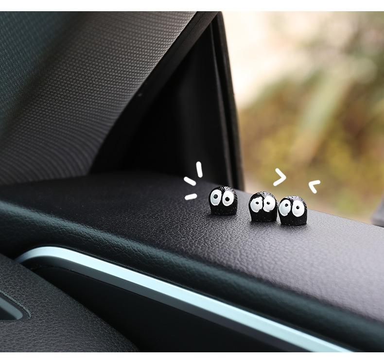 Cute Black Elf Car Interior Decoration Set - Rearview Mirror Ornaments