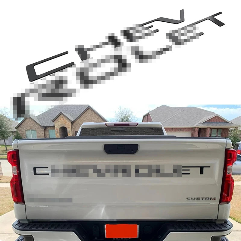 Chevrolet Silverado Tailgate Letters - 3D ABS Inserts 2019-2022