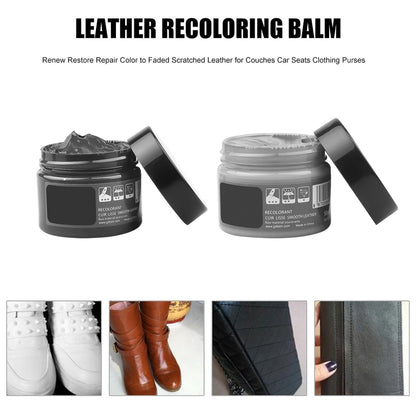 Car Leather Repair Kit - Liquid Skin Recoloring Balm No Heat Tool for Auto Seat Restoration
