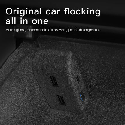 Tesla Model 3 Y Glove Box USB Hub - Highland Juniper Quick Charger 2021-2025