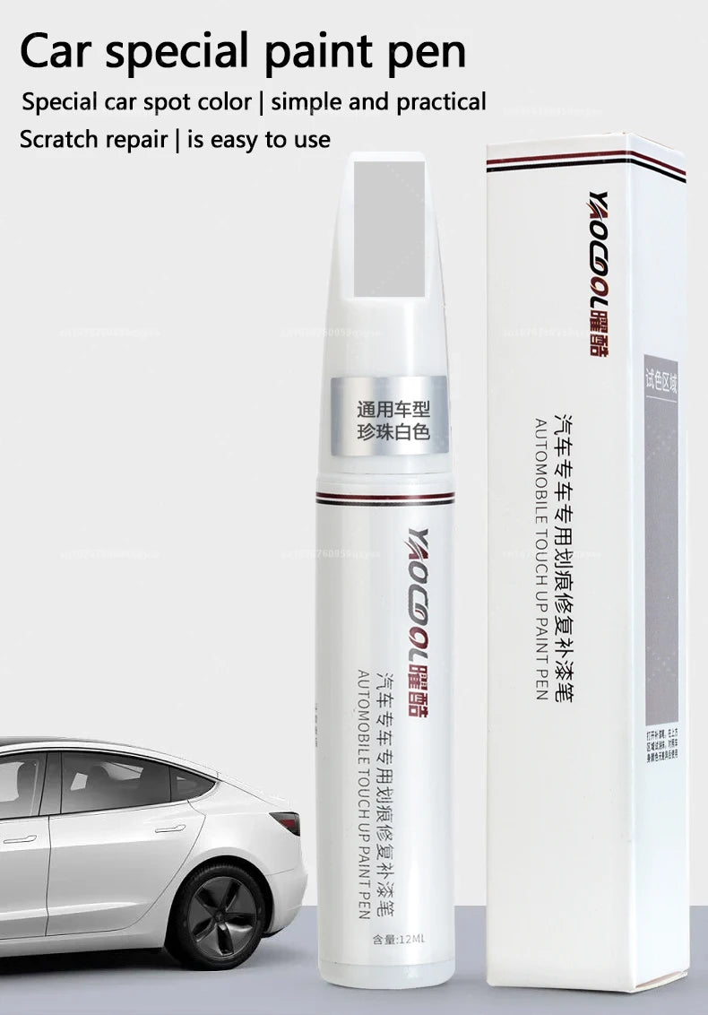 Tesla Paint Touch Up Pen Set - Pearl White & Deep Sea Blue Wheel Repair Kit
