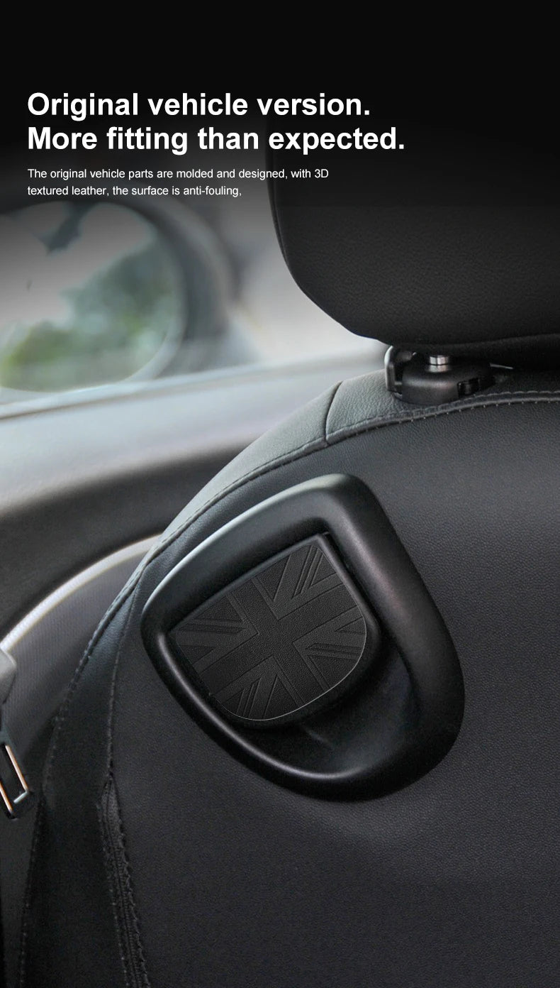 Mini Cooper Leather Rear Seat Handle Cover - R56 R55 F56 F57 Decal