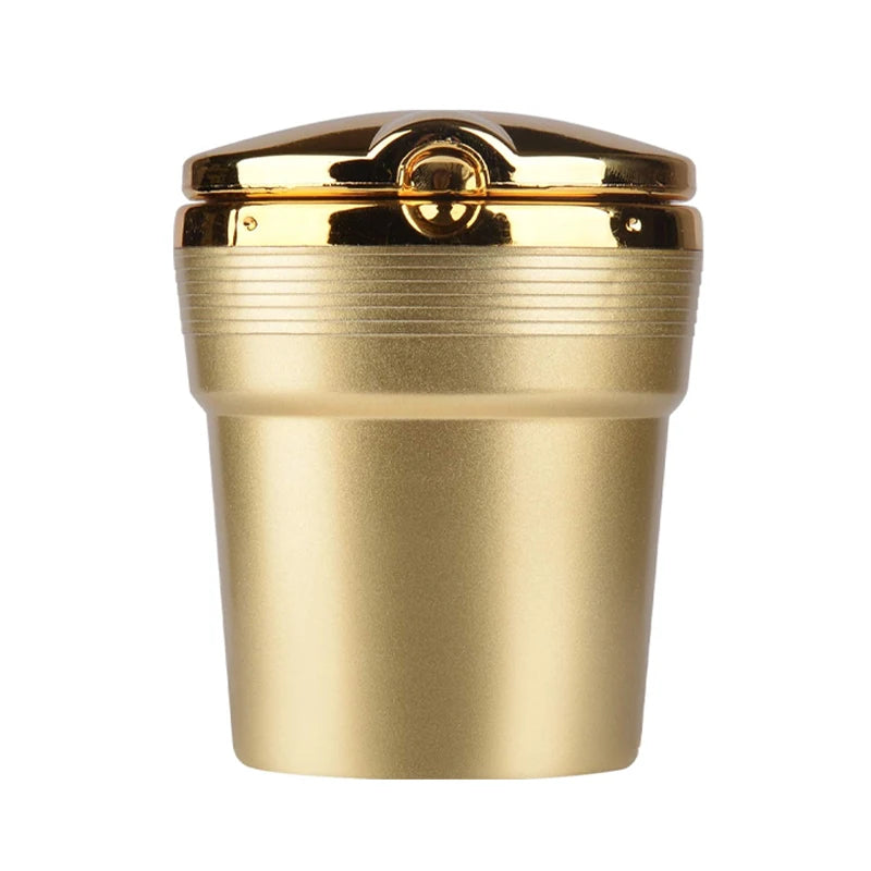 Car Ashtray & Garbage Can with LED Light - Multi-Function Cover